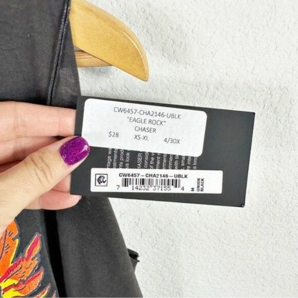 NEW Chaser Eagle Rock Distressed Graphic Tee Size M - Picture 8 of 9